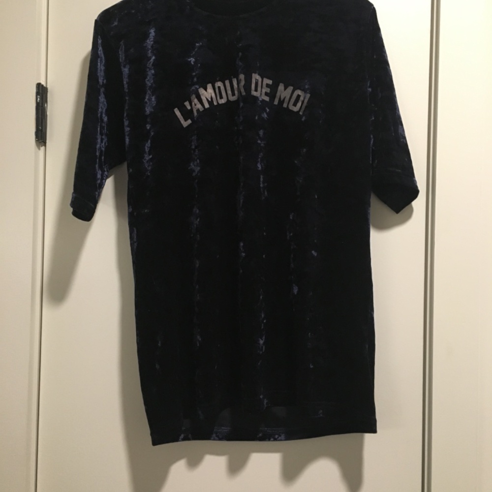 MNC velour t shirt size M/L Korean Women Clothing